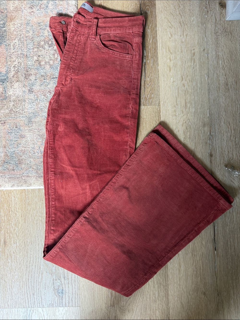 Joe's Jeans Women's rust red Corduroy Wide-Leg Flare Jeans